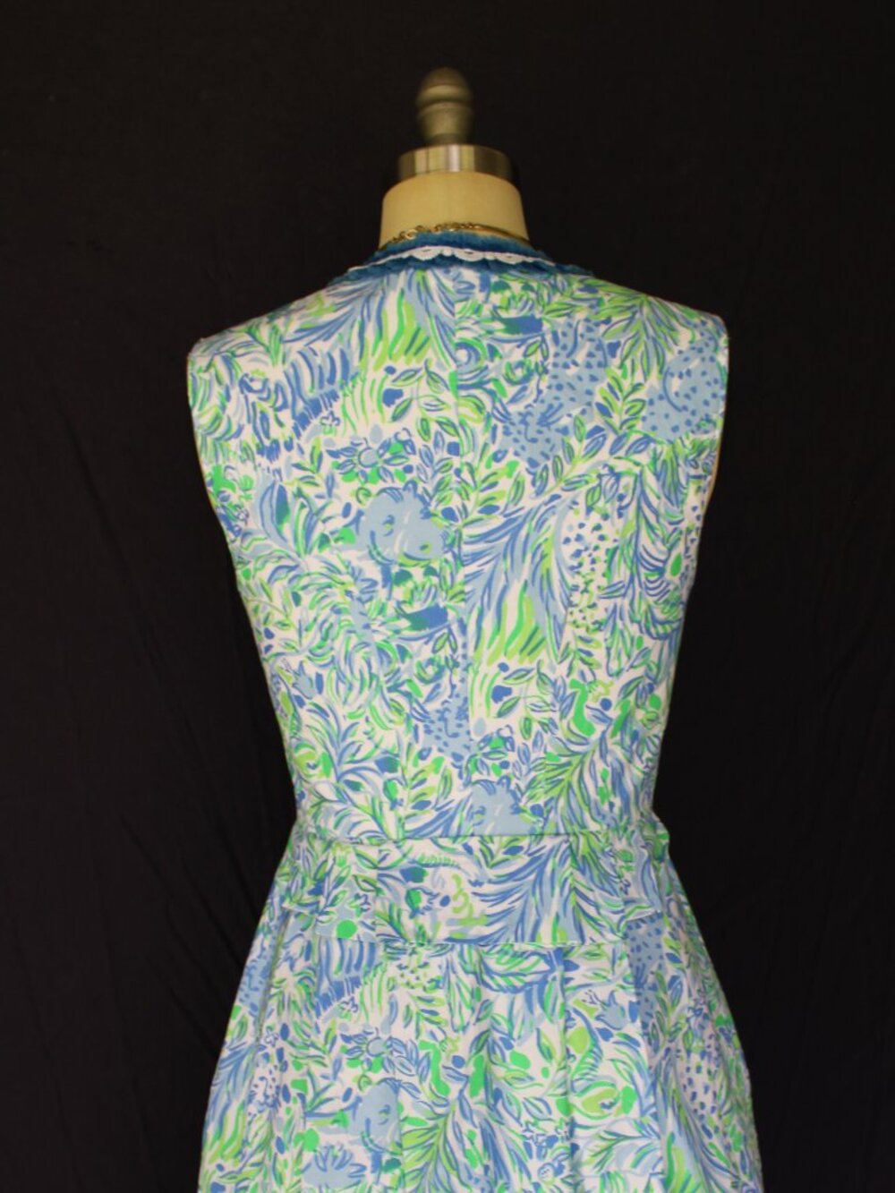Custom Lilly Pulitzer trachten German Bavarian Dirndl corset dress crochet lace - Picture 12 of 12